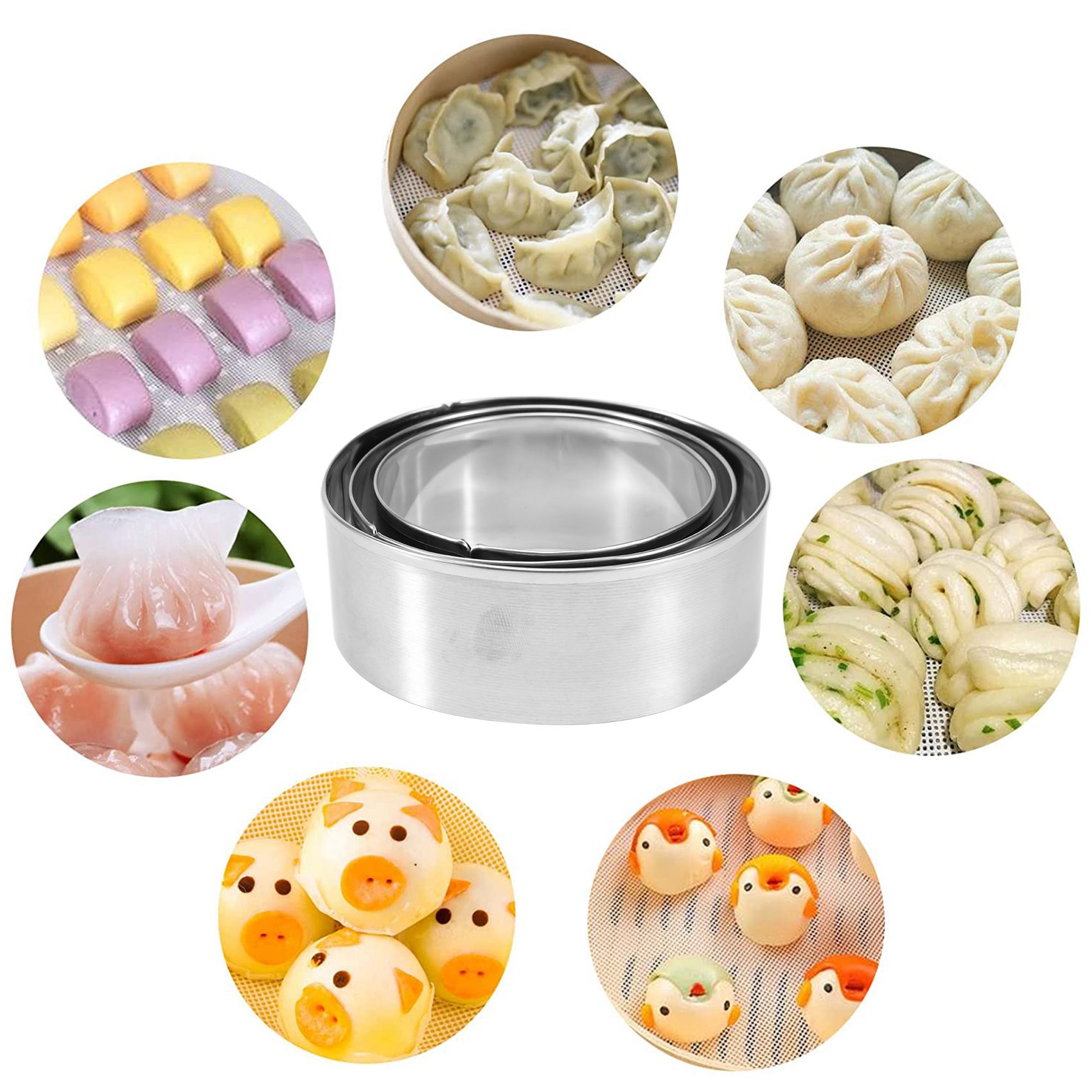 Dumpling Press Set - FAST-Dumpling-Maker, 8-teiliges Set mit Pressform und