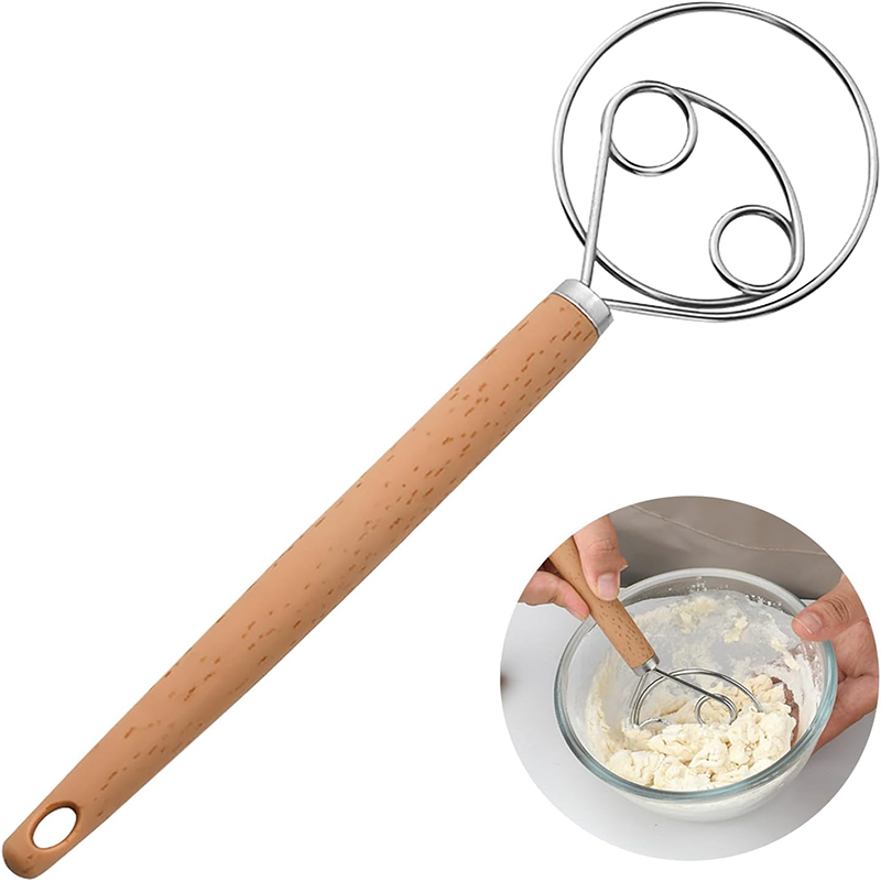 Danish Pancake Pan - Edelstahl-Brotteigmixer 10 Zoll Dänischer Teigbesen mit