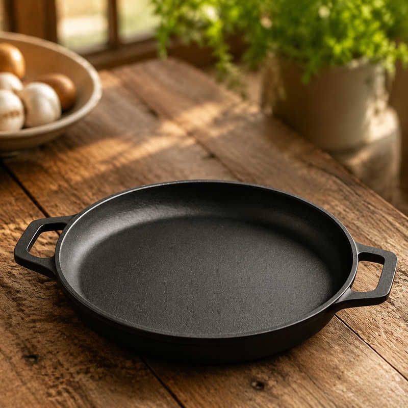 Mini Pancake Griddle - Robuste Gusseisen-Bratpfanne mit Antihaftbeschichtung, ideal zum