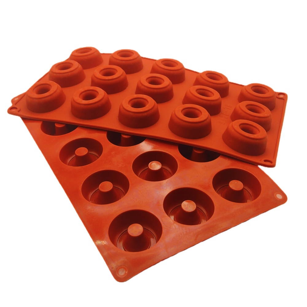 Donut Mold Silicone - Meistverkaufte 15-Loch Wein-Vortex-Form Silikon-Kuchenform DIY Mousse