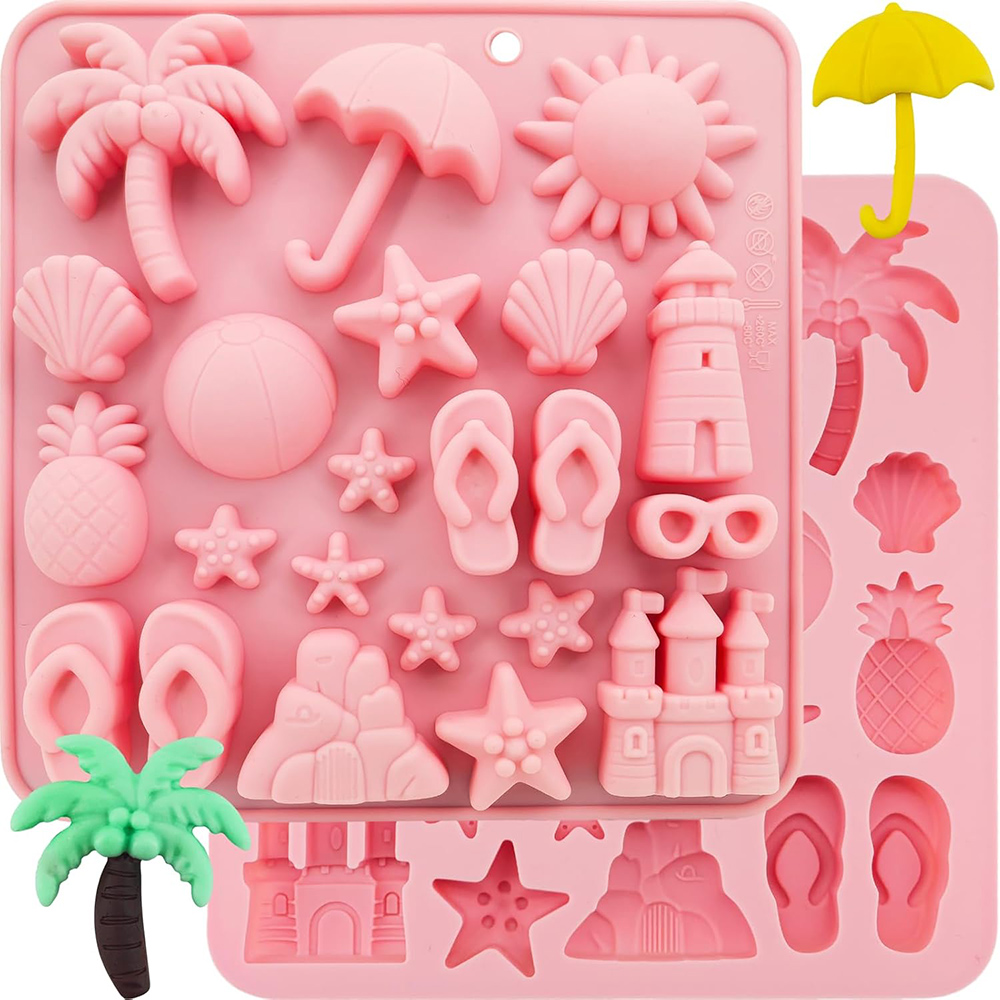 Donut Mold Silicone - Sommer Strand Thema Silikon Formen Kokospalme