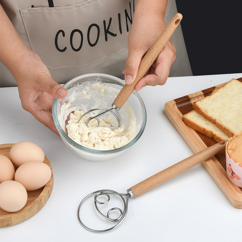 Danish Pancake Pan - Neu # 10-Zoll-Handmixer aus Edelstahl mit