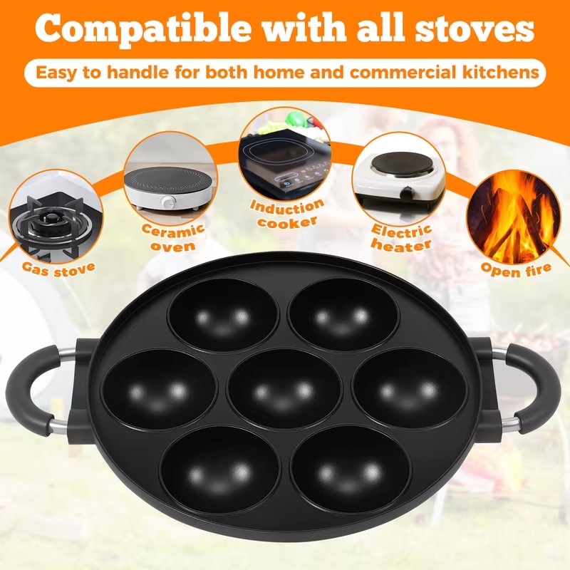 7-Fach-Aluminiumform für Pfann – Takoyaki Grill Plate Bewertung und Preis