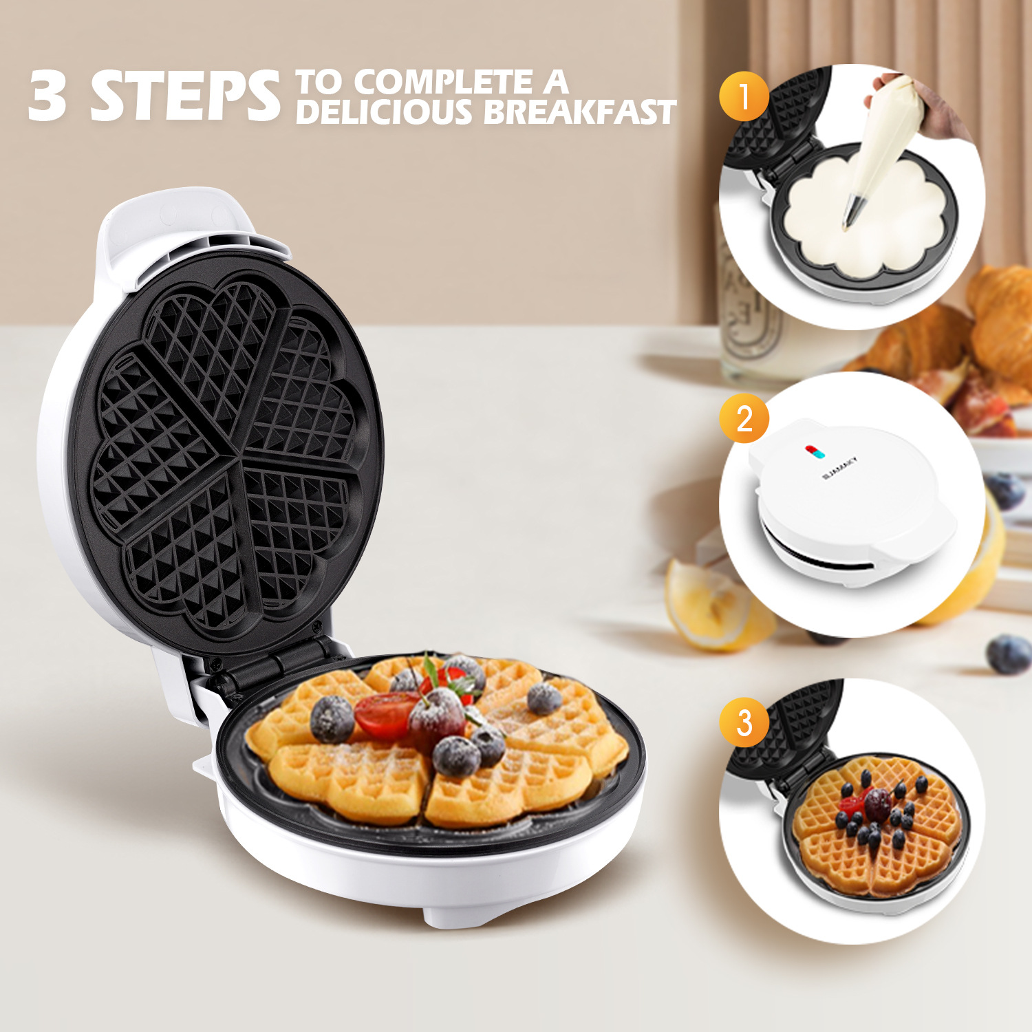 Frühstück Waffel Formen Ei Kuc – Waffle Cone Maker Bewertung und Preis